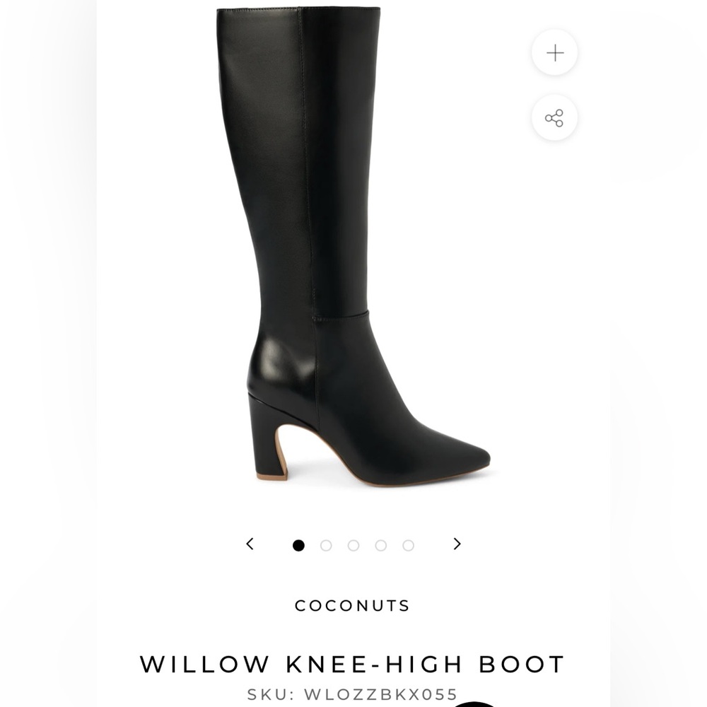 Coconuts by Matisse Black Heeled Knee-High Boots brand new size 6.5 - Picture 2 of 11